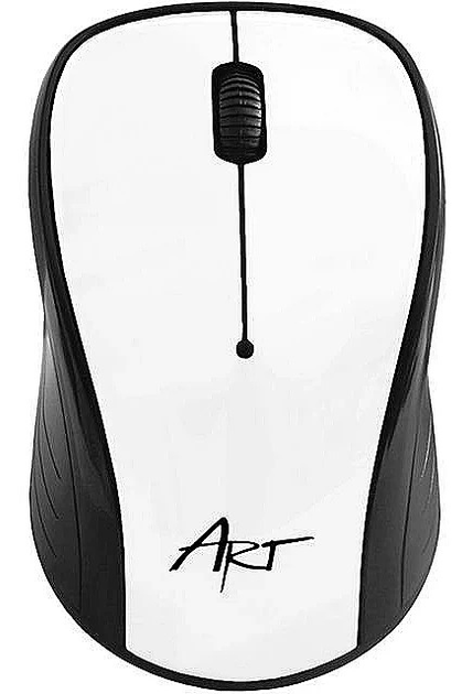 Миша ART AM-92C Wireless White-Black (MYART AM-92C) - зображення 1