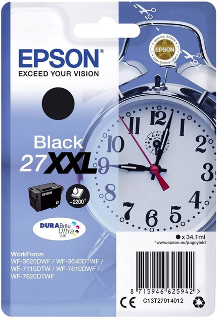 Картридж Epson 27XXL Black (8715946625942) - зображення 1