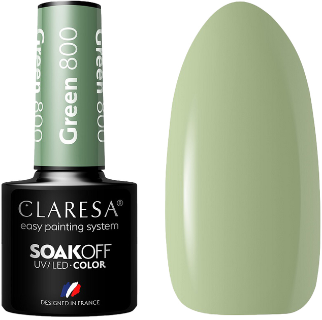 Гель-лак для нігтів Claresa Soak Off UV/LED Green 800 5 г (5902846079316) - зображення 1