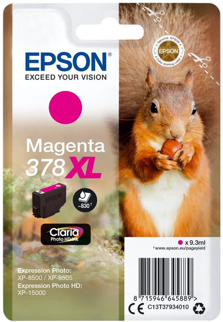 Tusz Epson 378XL Magenta (8715946645889) - obraz 1