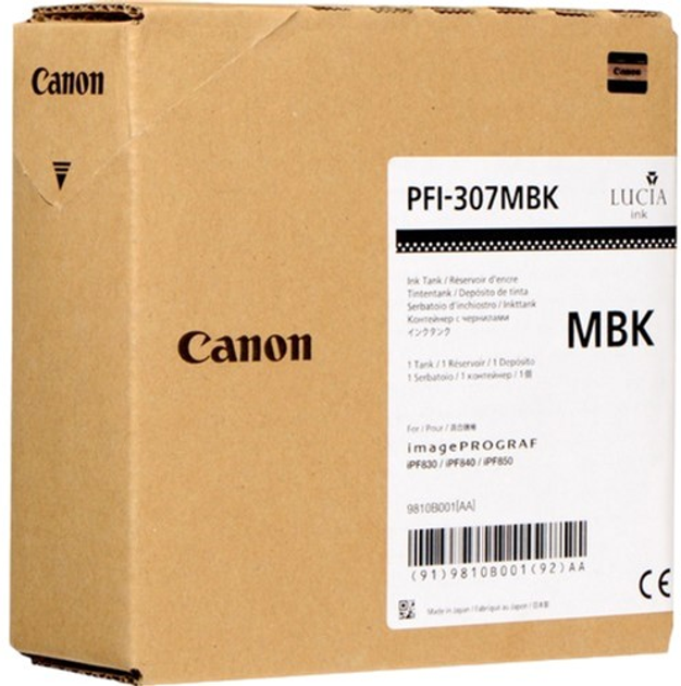 Tusz Canon PFI-307 Black (4549292021189) - obraz 1