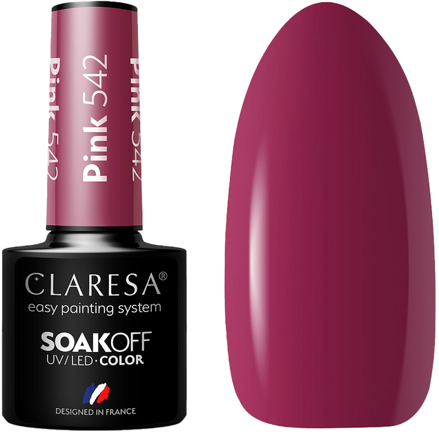 Гель-лак для нігтів Claresa Soak Off UV/LED Pink 542 5 г (5902846078609) - зображення 1