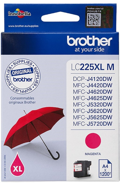 Tusz Brother LC-225XL Magenta (4977766735964) - obraz 1