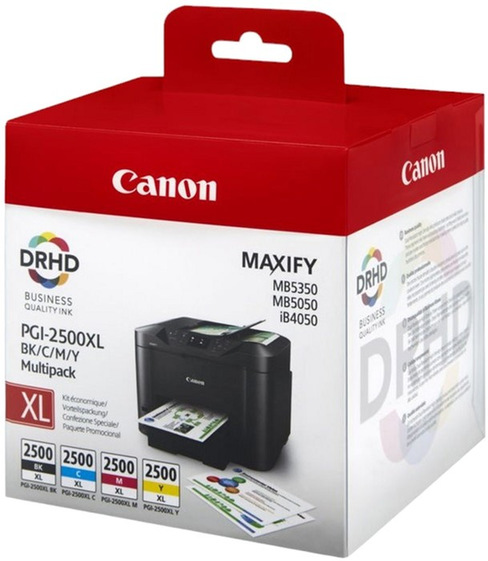 Zestaw tuszy Canon PGI-2500XL Multipack Cyan/Magenta/Yellow/Black (8714574623191) - obraz 1