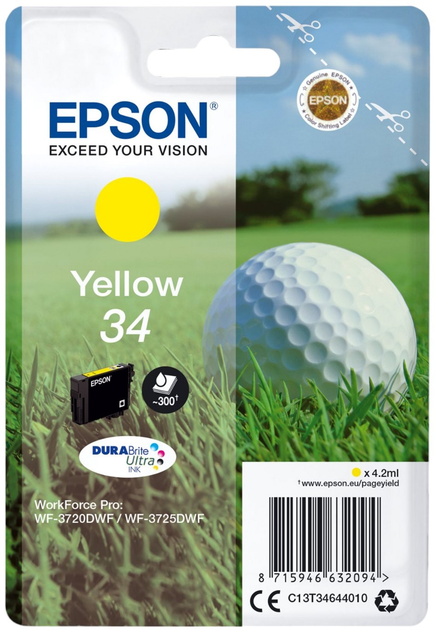 Картридж Epson 34 Yellow (8715946632094) - зображення 1