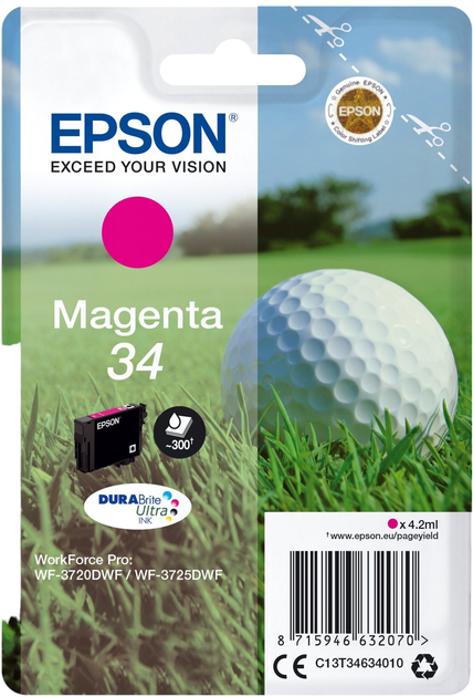 Tusz Epson 34 Magenta (8715946632070) - obraz 1