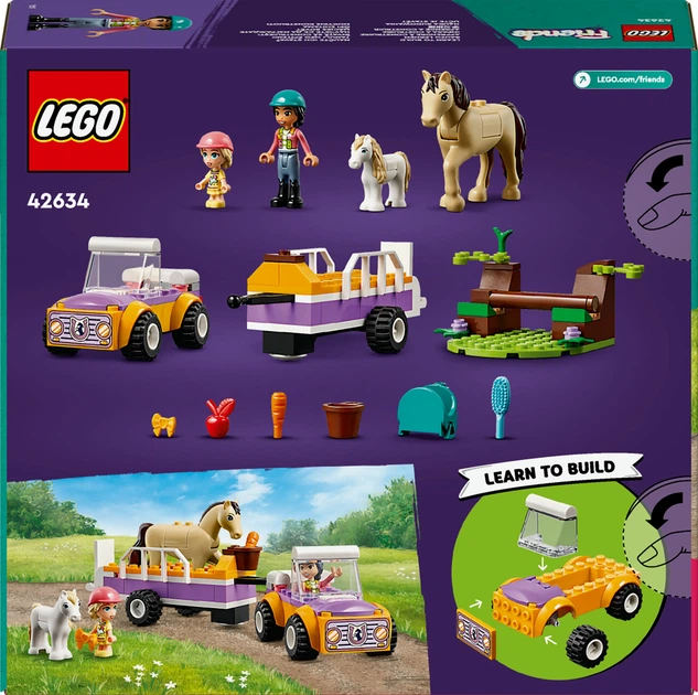 Конструктор LEGO Friends Причіп для коня й поні 105 деталей (42634) - зображення 2