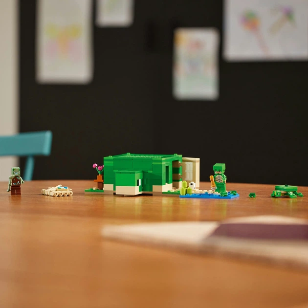 Zestaw klocków LEGO Minecraft Domek na plaży żółwi 234 elementy (21254) - obraz 3