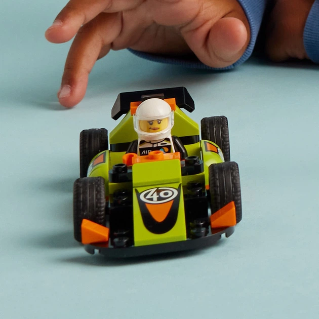 Zestaw klocków LEGO City Zielony samochód wyścigowy 56 elementów (60399) - obraz 5