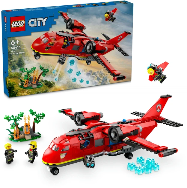 Zestaw klocków LEGO City Strażacki samolot ratunkowy 478 elementów (60413) - obraz 3