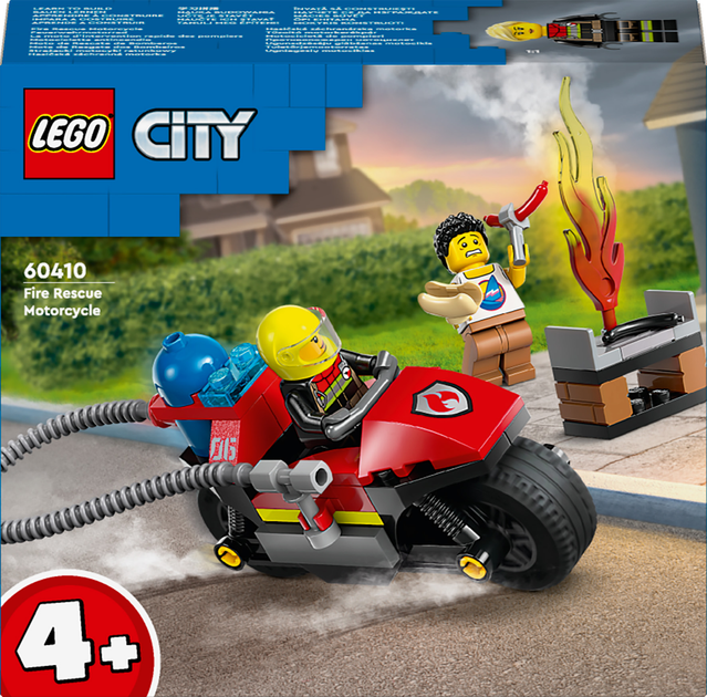 Конструктор LEGO City Пожарный спасательный мотоцикл 57 деталей (60410 ...