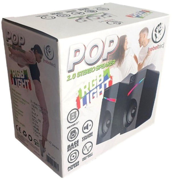 Компьютерные колонки Rebeltec Pop 2.0 Black (RBLGLO00047) - изображение 3