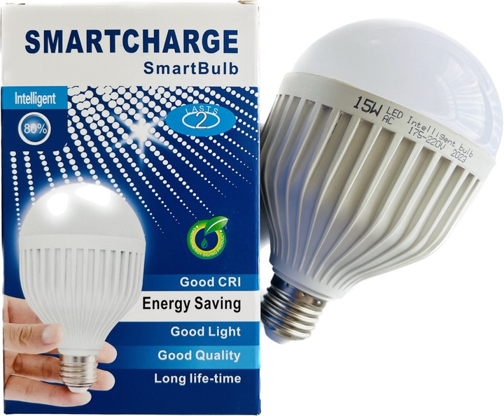 Лампочка аккумуляторная 15W/ E27/ 220V Светодиодная LED лампа с ...