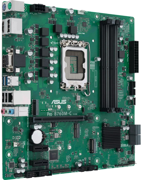 Материнська плата ASUS PRO B760M-C-CSM (s1700, Intel B760, PCI-Ex16) - зображення 2