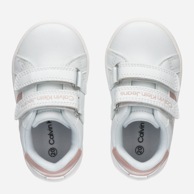 Дитячі кеди для дівчинки Calvin Klein Jeans Low Cut Velcro Sneaker V1A9-80782-1355X134 27 Білі (8052578509555) - зображення 3
