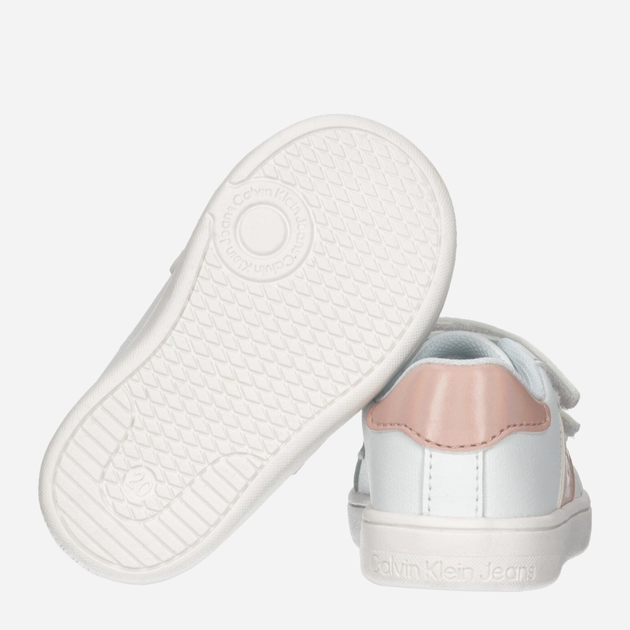 Дитячі кеди для дівчинки Calvin Klein Jeans Low Cut Velcro Sneaker V1A9-80782-1355X134 27 Білі (8052578509555) - зображення 5