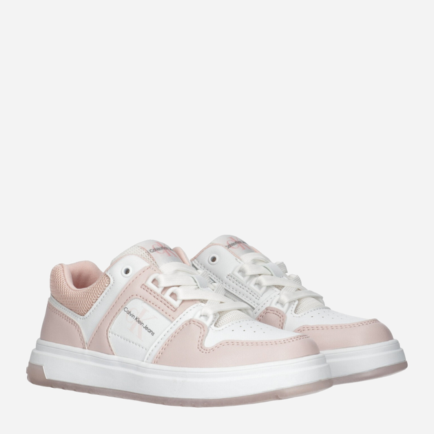 Buty sportowe dziecięce dla dziewczynki Calvin Klein Jeans Low Cut Lace-Up Sneaker V3A9-80797-1355X054 30 Różowy/Biały (8052578518403) - obraz 2