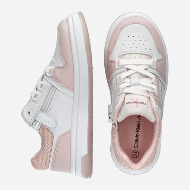 Sneakersy dziecięce dla dziewczynki Calvin Klein Jeans Low Cut Lace-Up Sneaker V3A9-80797-1355X054 30 Różowy/Biały (8052578518403) - obraz 4