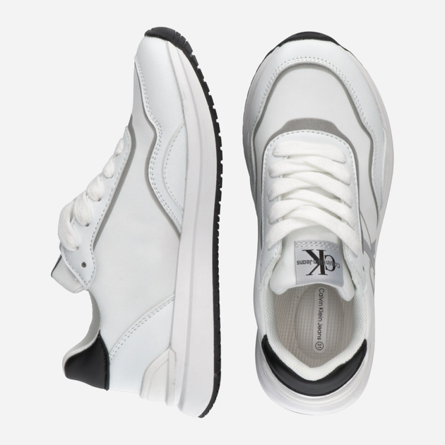 Sneakersy dziecięce dla dziewczynki Calvin Klein Jeans Low Cut Lace-Up Sneaker V3X9-80892-1695100 35 Białe (8052578526255) - obraz 4