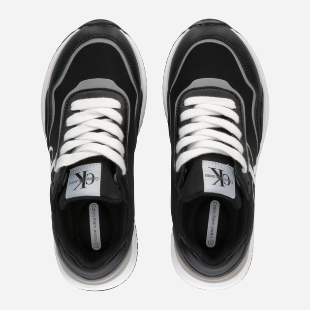 Buty sportowe chłopięce Calvin Klein Jeans Low Cut Lace-Up Sneaker V3X9-80892-1695999 37 Czarne (8052578526477) - obraz 3