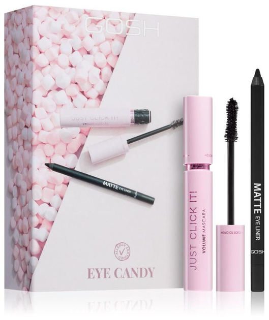 Zestaw kosmetyków do makijażu Gosh Eye Candy Just Click It tusz do rzęs 10 ml + Matte Eyeliner matowy eyeliner w kredce 1 g (5711914185893) - obraz 1