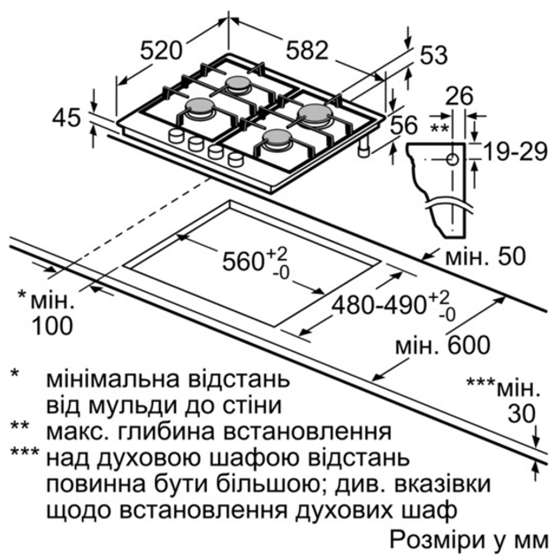 Варильна поверхня газова Bosch PCP6A5B90 - зображення 5