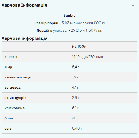 Гейнер, Impact Weight Gainer V2 - 2500g Vanilla - зображення 2