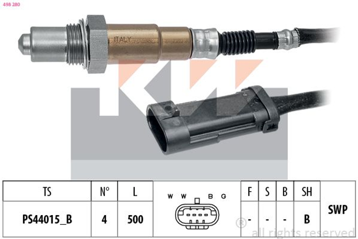 Кислородный датчик KW 498280 - изображение 1