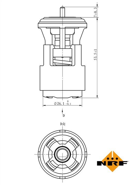 725133 NRF Термостат VW Golf III/IV 1.4/1.6 - изображение 1