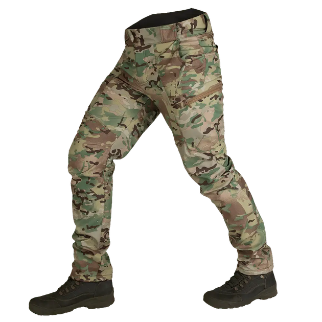 Мужские демисезонные штаны CM Stalker SoftShell 7088 Мультикам L Kali AI107 завышенный пояс с двумя кнопками два врезные кармана защита от влаги пыли - изображение 1