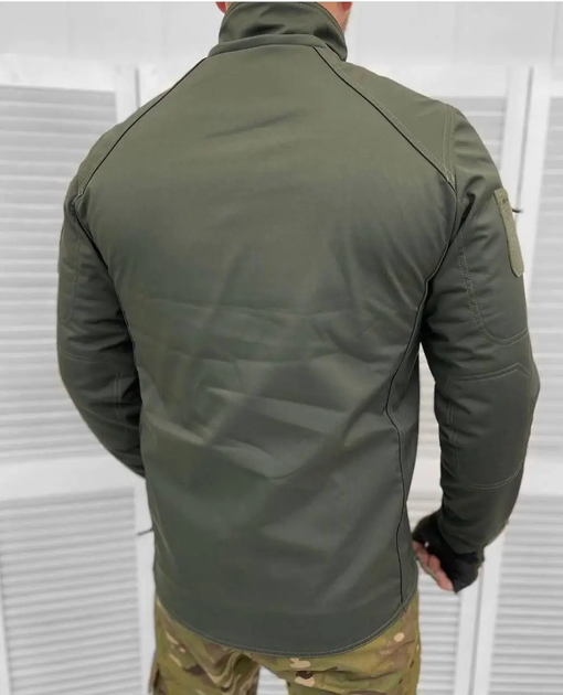 Армейская куртка Combat ткань soft-shell на флисе Оливковый L (Kali) AI007 - изображение 2