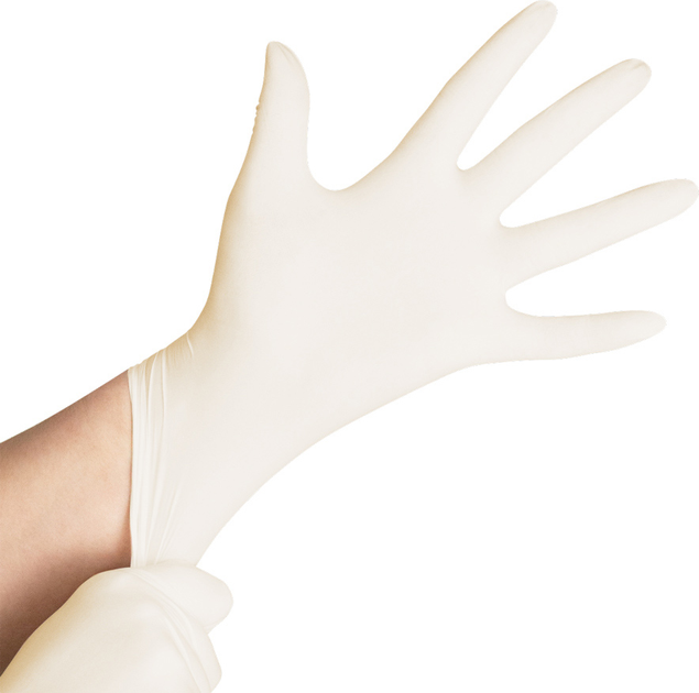 Перчатки смотровые латексные нестерильные Medicom SafeTouch Connect неопудренные 5.5 г 50 пар № S (1124/S) - изображение 2