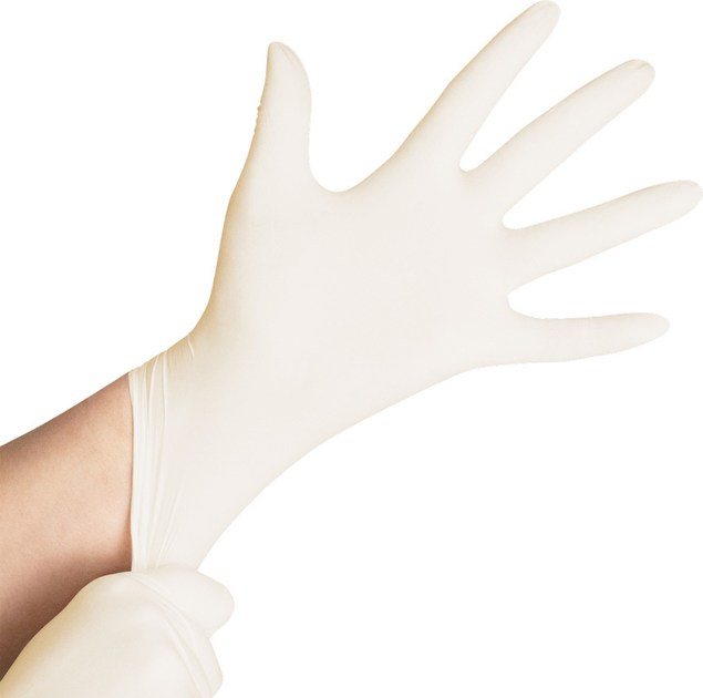 Перчатки смотровые латексные нестерильные Medicom SafeTouch Connect неопудренные 5.5 г 50 пар № L (1124/L) - изображение 2