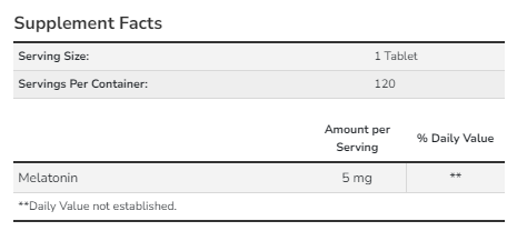 Melatonin 5 mg - 120 tabs - Фото 2 Melatonin 5 mg - 120 tabs - зображення 2