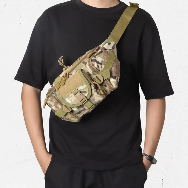 Тактическая бананка военная сумка органайзер (32 х 15 х 13 см) Мультикам - изображение 2