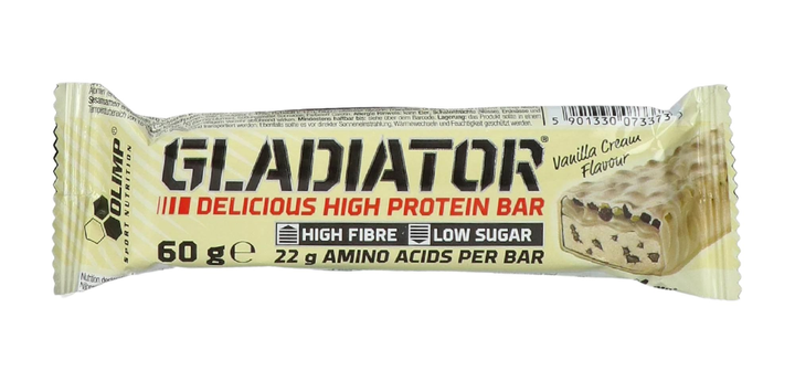 Baton proteinowy Olimp Gladiator High Protein Bar 60 g Wanilia (5901330073373) - obraz 1