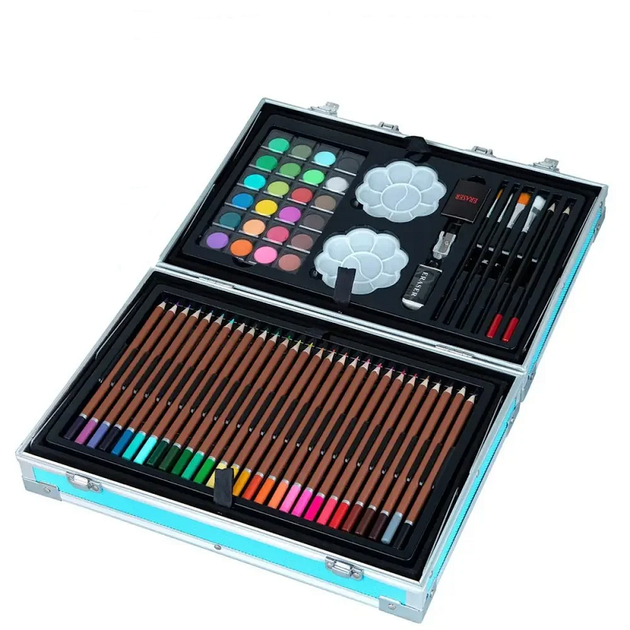 Дитячий набір для творчості Drawing Board ART- 3965 145 предметів кейс Блакитний - зображення 2