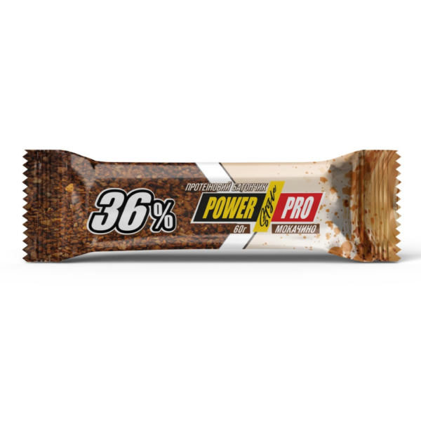 Протеиновый батончик Power Pro (36%) 60 грамм вкус «Мокачино» 20 шт - изображение 2