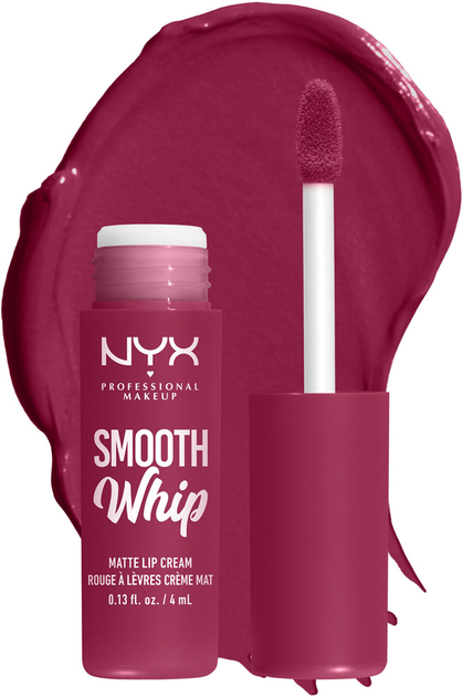 Matowa szminka w płynie NYX Professional Makeup Smooth WHip 08 Fuzzy Slippers 4 ml (800897131135) - obraz 1