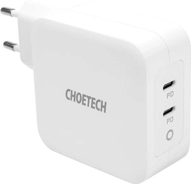 Ładowarka CHOETECH GaN 2xUSB Type-C 100W, PD (PD6008) - obraz 3