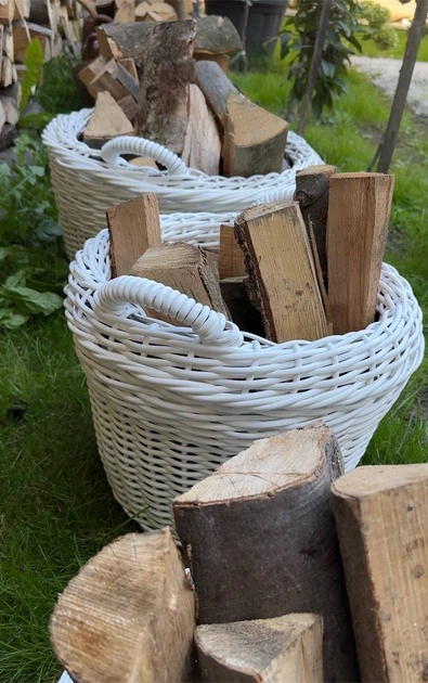 Корзина / дровница из искусственного ротанга Прованс 26л – фото, отзывы ...