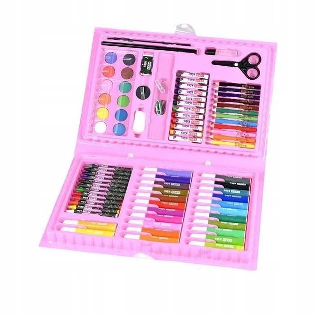 Набор для творчества Coloring Art Set 86 предметов Розовый для рисования (YU8SH9262) - изображение 1