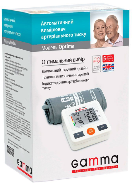 Тонометр Gamma Optima автоматичний на плече гарантія 5 років - зображення 4