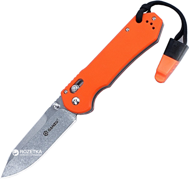 Туристичний ніж Ganzo G7452-WS Orange (G7452-OR-WS) - зображення 1