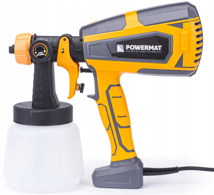Краскопульт електричний фарборозпилювач HVLP 4 сопла POWERMAT PM-PDM-600T Польща - Фото 2 Краскопульт електричний фарборозпилювач HVLP 4 сопла POWERMAT PM-PDM-600T Польща - зображення 2