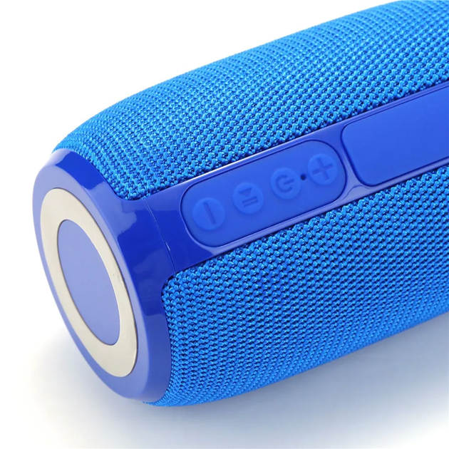 Bluetooth колонка портативная TG653 USB/TF 5W с ремешком Blue - изображение 4