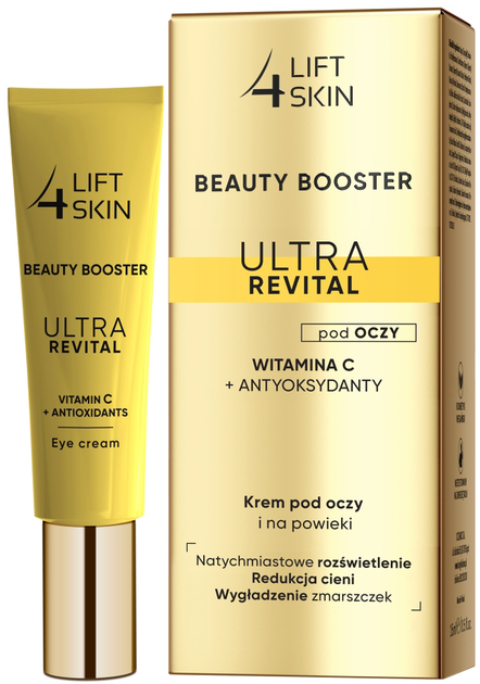 Krem pod oczy i na powieki Lift 4 Skin Beauty Booster Revital witamina C + antyoksydanty 15 ml (5900116081045) - obraz 1