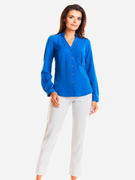 Bluzka damska z długim rękawem Infinite You M176 L Niebieska (5902360526280) - obraz 3