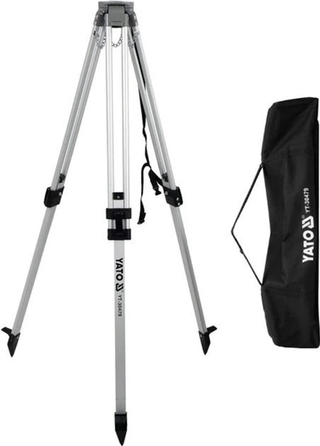 Statyw trójnóg do przyrządów pomiarowych Yato YT-30479 teleskopowy 2 sekcje mocowanie 5/8" H≤150 cm (5906083078521) - obraz 2