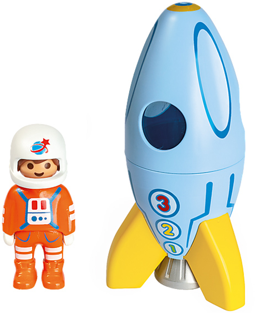 Zestaw figurek Playmobil 1.2.3 Astronaut with Rocket (4008789701862) - obraz 6
